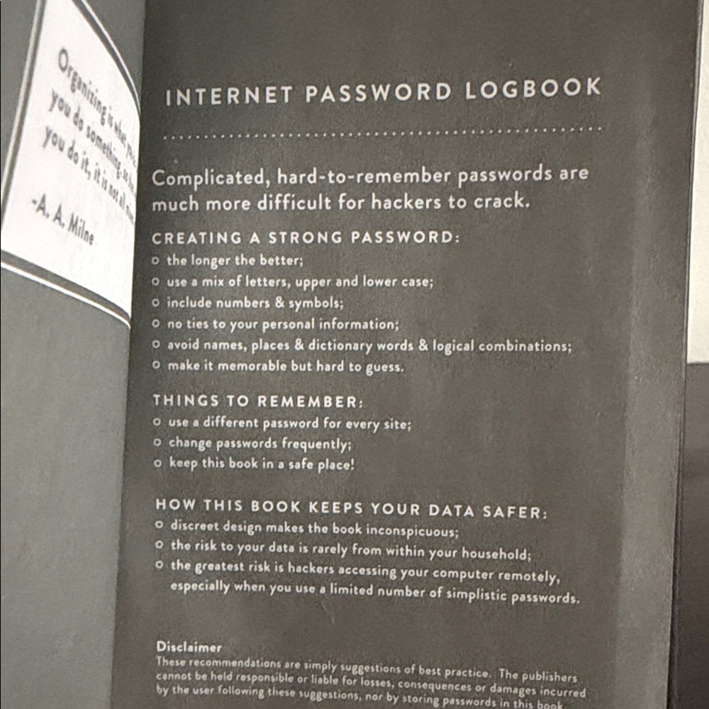 Dad's Password Book - Picture 3 of 9